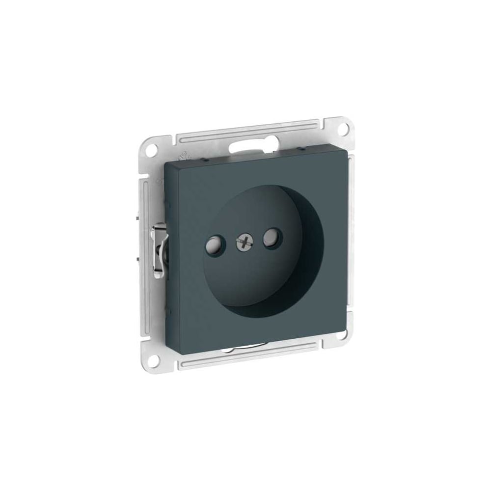 Изображение товара Розетка Systeme Electric ATLASDESIGN без заземления со шторками, 16А, мех., быстрозажим. клем., изумруд ATN000849S