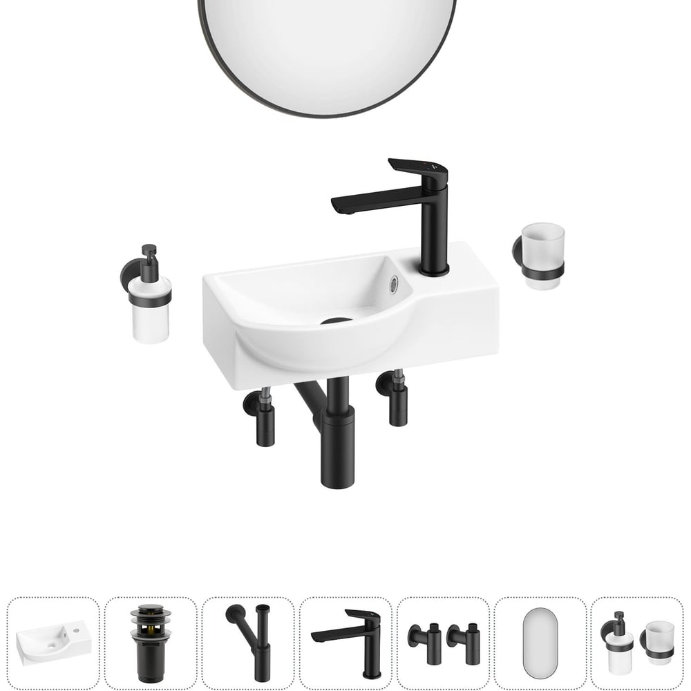 Изображение товара Wellsee Lavinia Boho раковина 40x23 см с комплектом (накладная/подвесная)