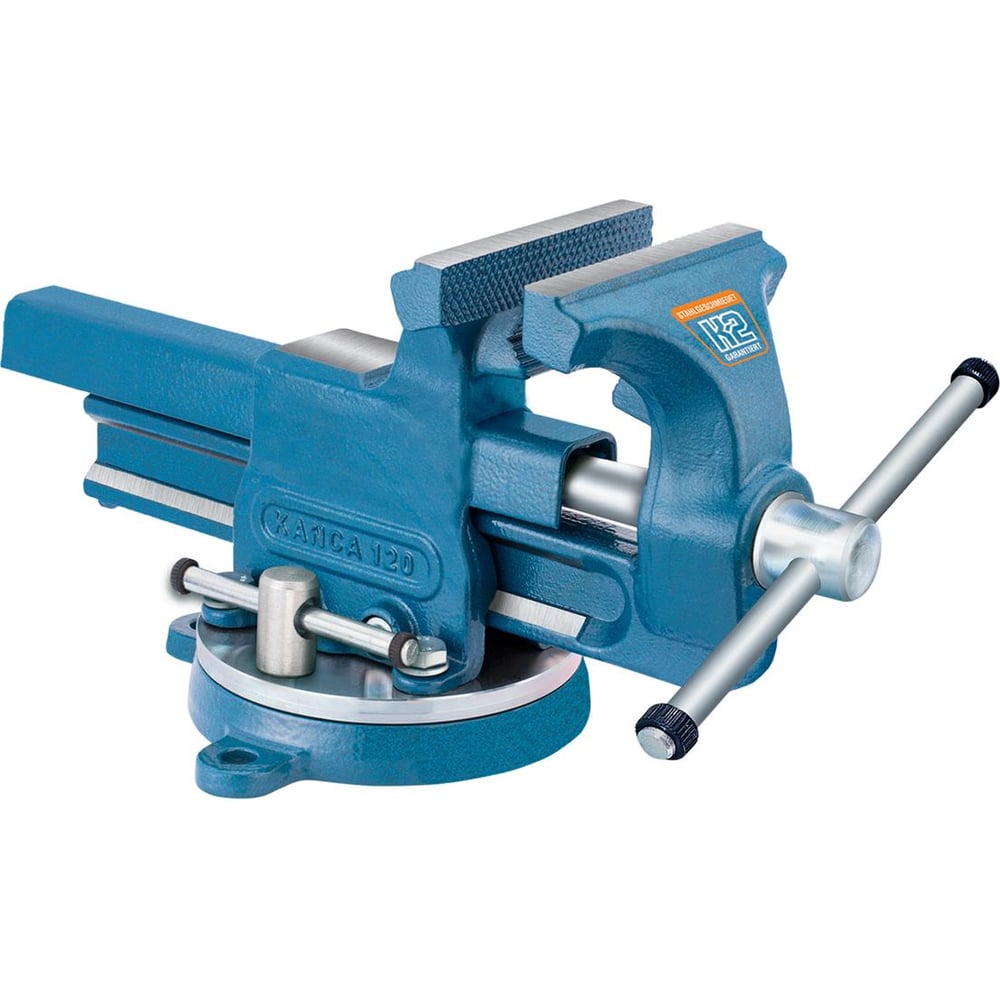 Изображение товара Слесарные поворотные тиски K2 180 мм с трубными губками KANCA 602053001801