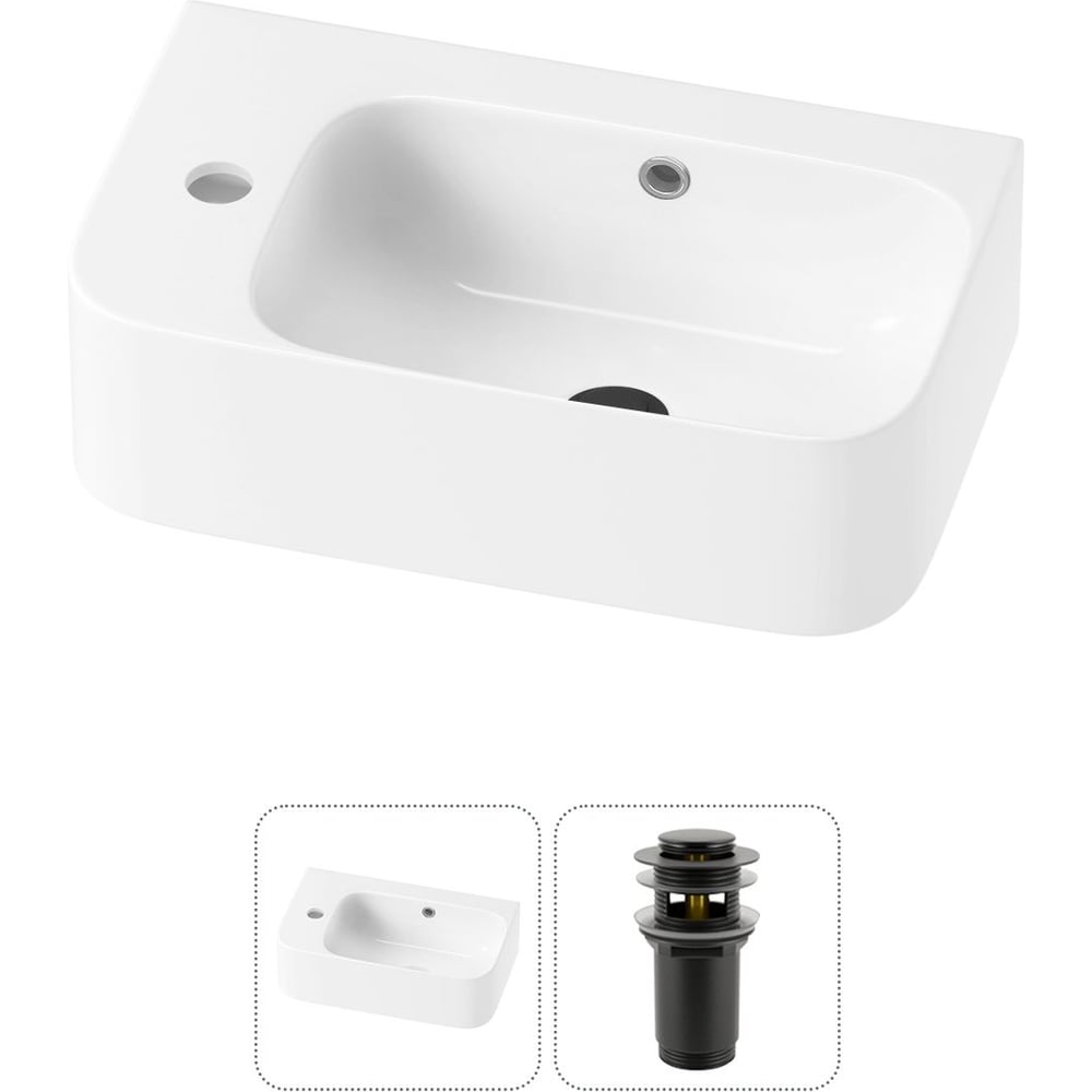 Комплект Wellsee 2 в 1 Lavinia Boho Bathroom Sink накладная/подвесная раковина 45x27 см 20216470R