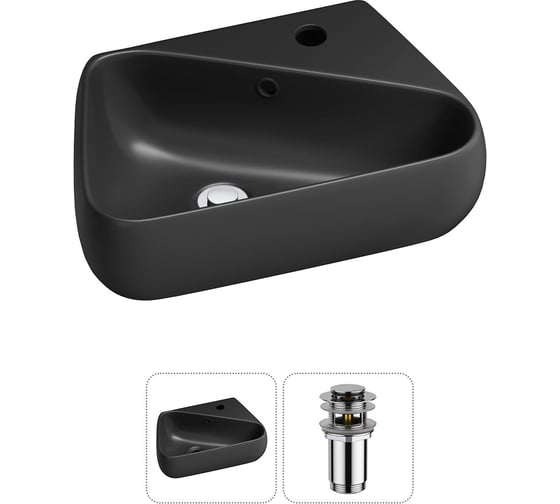 Изображение товара Комплект Wellsee 2 в 1 Lavinia Boho Bathroom Sink накладная/подвесная раковина 44x27 см 20216625R