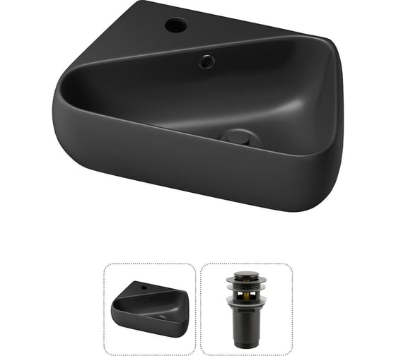 Изображение товара Комплект Wellsee 2 в 1 Lavinia Boho Bathroom Sink накладная/подвесная раковина 44x27 см 20216598R