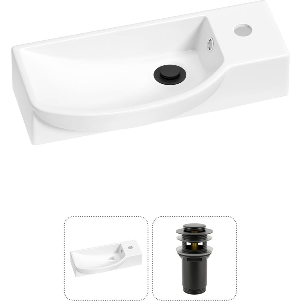 Изображение товара Wellsee 2 в 1 Lavinia Boho накладная/подвесная раковина 50x24 см белая