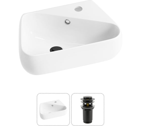 Изображение товара Комплект Wellsee 2 в 1 Lavinia Boho Bathroom Sink накладная/подвесная раковина 44x27 см 20216610R