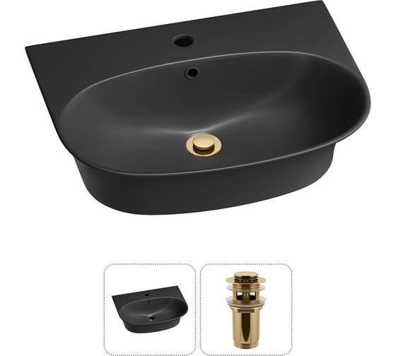 Изображение товара Комплект Wellsee 2 в 1 Lavinia Boho Bathroom Sink накладная/подвесная раковина 55x43 см 20216711R