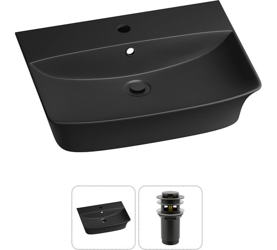 Изображение товара Комплект Wellsee 2 в 1 Lavinia Boho Bathroom Sink накладная/подвесная раковина 55x42 см 20216794R