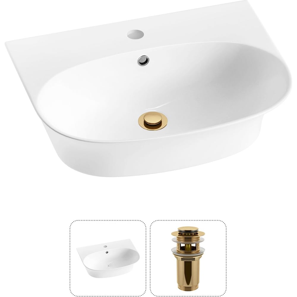 Изображение товара Комплект Wellsee 2 в 1 Lavinia Boho Bathroom Sink раковина 55x43 см белая