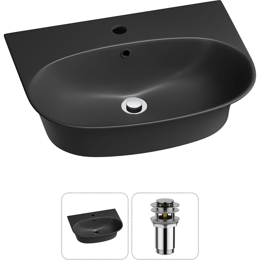 Комплект Wellsee 2 в 1 Lavinia Boho Bathroom Sink накладная/подвесная раковина 55x43 см 20216709R