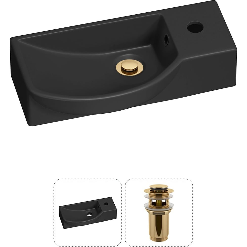 Изображение товара Комплект Wellsee 2 в 1 Lavinia Boho Bathroom Sink накладная подвесная раковина 45x24 см