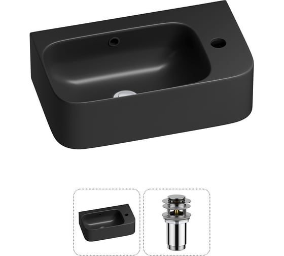 Изображение товара Комплект Wellsee 2 в 1 Lavinia Boho Bathroom Sink накладная/подвесная раковина 45x27 см 20216513R
