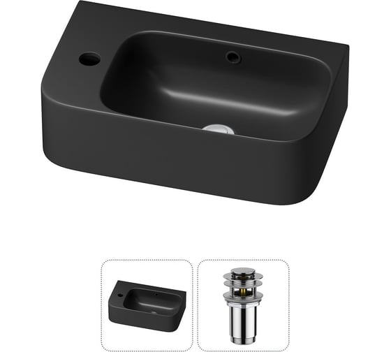 Изображение товара Комплект Wellsee 2 в 1 Lavinia Boho Bathroom Sink накладная/подвесная раковина 45x27 см 20216485R