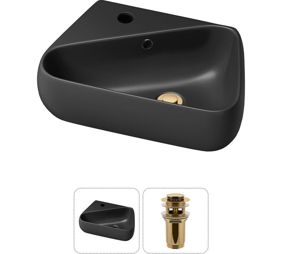 Изображение товара Комплект Wellsee 2 в 1 Lavinia Boho Bathroom Sink накладная/подвесная раковина 44x27 см 20216599R