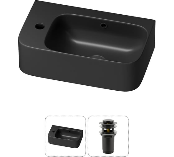 Изображение товара Комплект Wellsee 2 в 1 Lavinia Boho Bathroom Sink накладная/подвесная раковина 45x27 см 20216486R