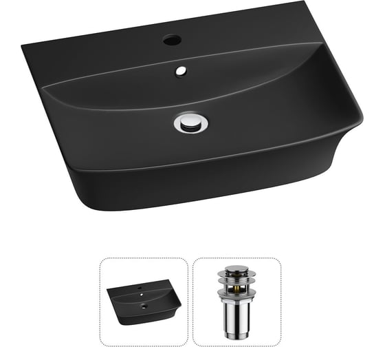 Изображение товара Комплект Wellsee 2 в 1 Lavinia Boho Bathroom Sink накладная/подвесная раковина 55x42 см 20216793R