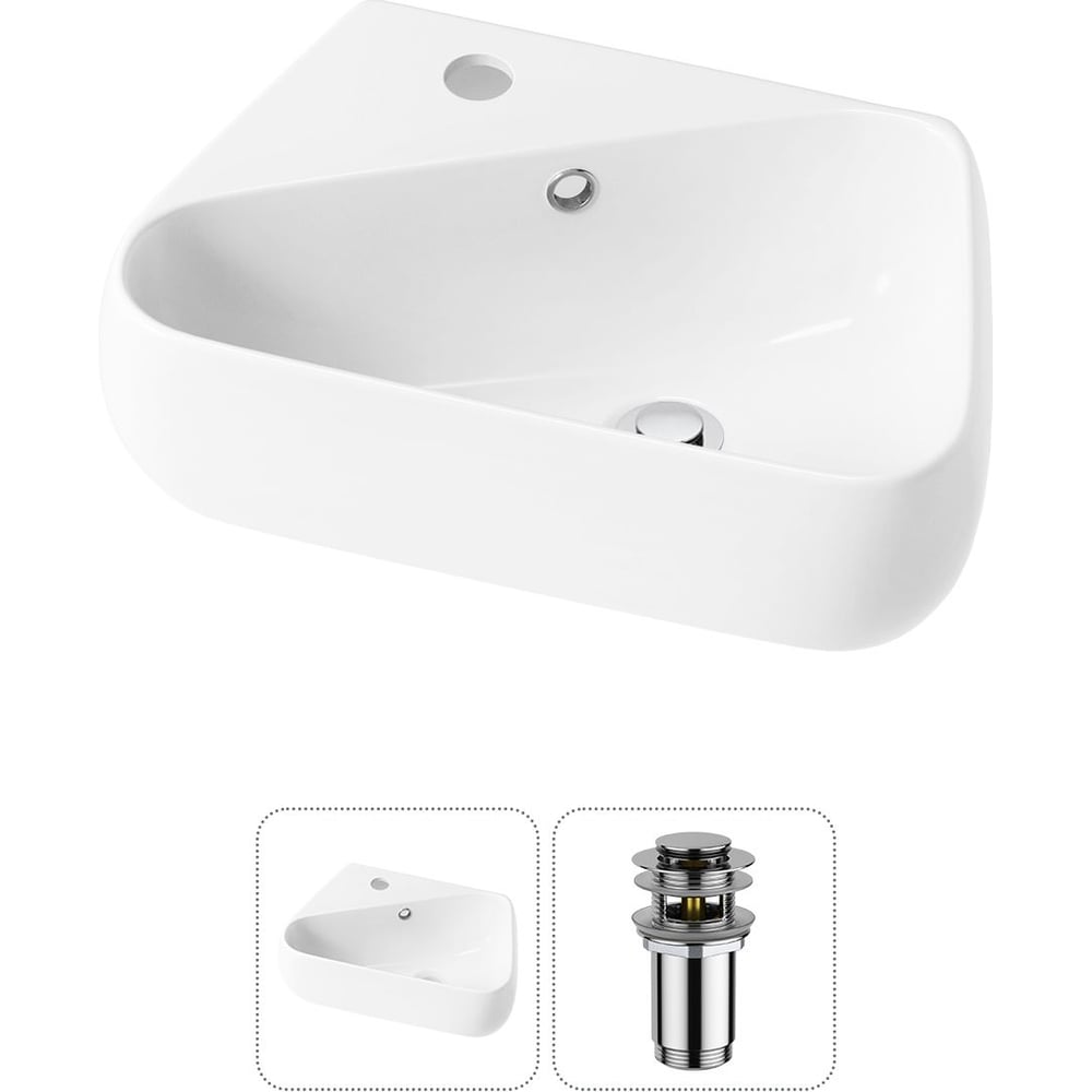 Изображение товара Wellsee Lavinia Boho накладная раковина 44x27 см белая современная