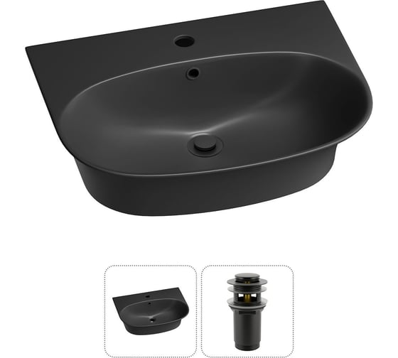 Изображение товара Комплект Wellsee 2 в 1 Lavinia Boho Bathroom Sink накладная/подвесная раковина 55x43 см 20216710R