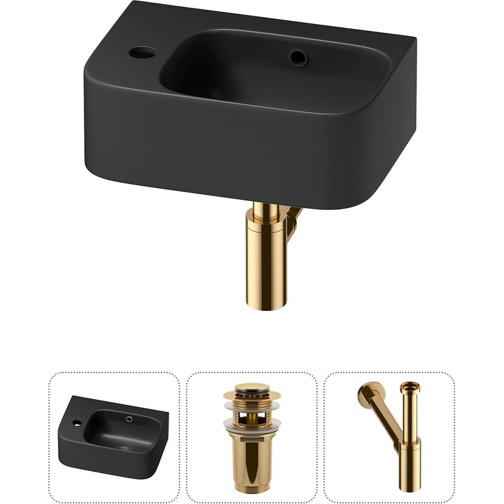 Комплект Wellsee 3 в 1 Lavinia Boho Bathroom Sink накладная/подвесная раковина 37x25 см 20216546R