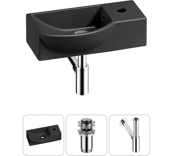 Изображение товара Комплект Wellsee 3 в 1 Lavinia Boho Bathroom Sink накладная/подвесная раковина 40x23 см 20216068R