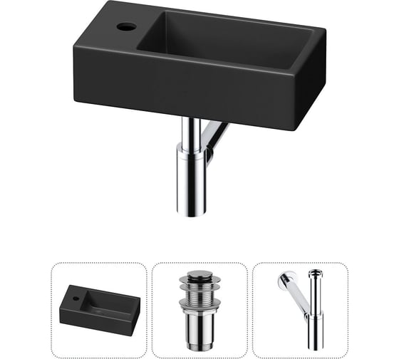 Изображение товара Комплект Wellsee 3 в 1 Lavinia Boho Bathroom Sink накладная/подвесная раковина 40x20 см 20216012R