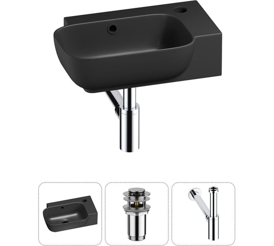 Изображение товара Комплект Wellsee 3 в 1 Lavinia Boho Bathroom Sink накладная/подвесная раковина 40x24 см 20216376R