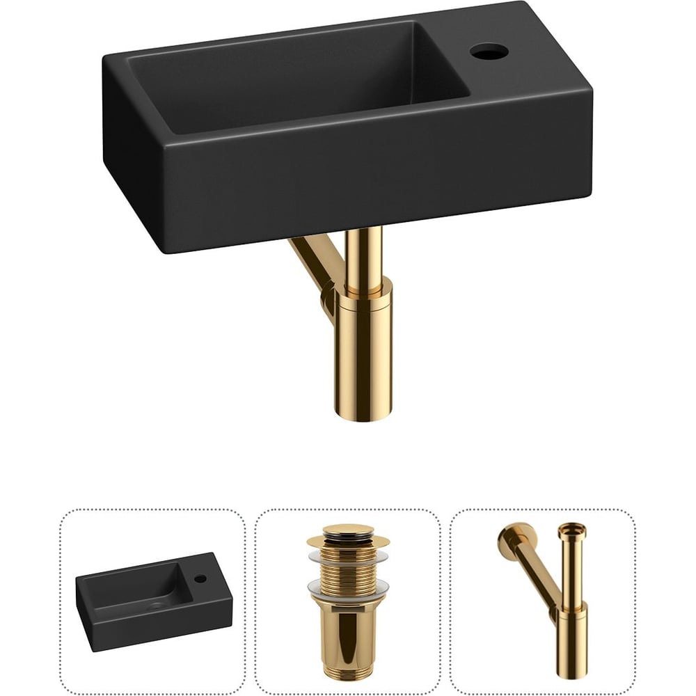 Комплект Wellsee 3 в 1 Lavinia Boho Bathroom Sink накладная/подвесная раковина 40x20 см 20215986R