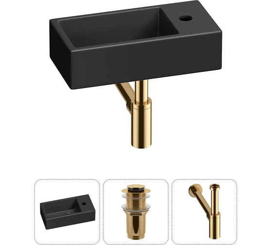 Изображение товара Комплект Wellsee 3 в 1 Lavinia Boho Bathroom Sink накладная/подвесная раковина 40x20 см 20215986R