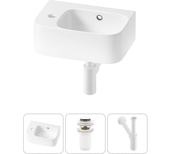 Изображение товара Комплект Wellsee 3 в 1 Lavinia Boho Bathroom Sink накладная/подвесная раковина 37x25 см 20216532R