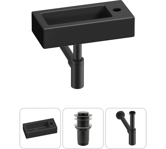 Изображение товара Комплект Wellsee 3 в 1 Lavinia Boho Bathroom Sink накладная/подвесная раковина 37x18 см 20215873R