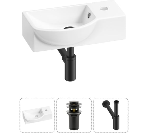 Изображение товара Комплект Wellsee 3 в 1 Lavinia Boho Bathroom Sink накладная/подвесная раковина 40x23 см 20216054R