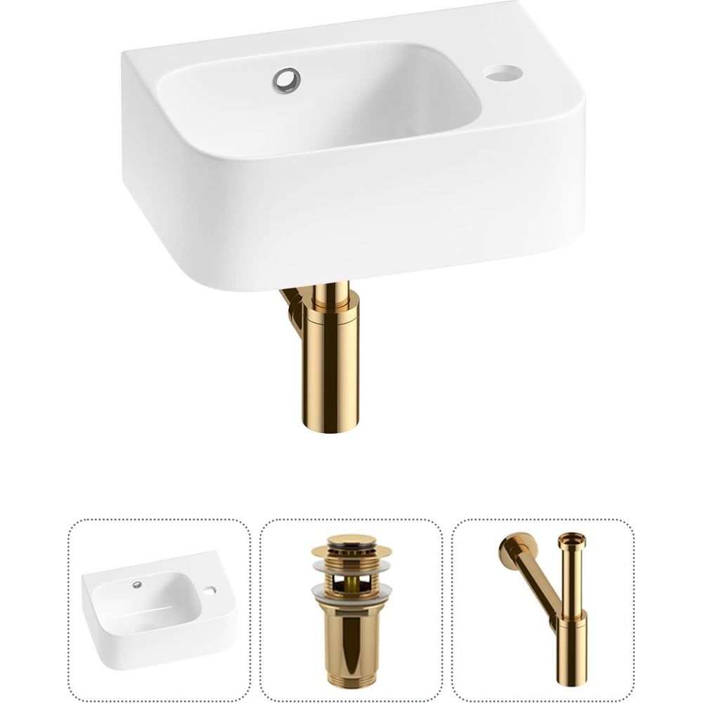 Изображение товара Комплект Wellsee 3 в 1 Lavinia Boho накладная/подвесная раковина 37x25 см