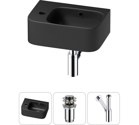 Изображение товара Комплект Wellsee 3 в 1 Lavinia Boho Bathroom Sink накладная/подвесная раковина 37x25 см 20216544R