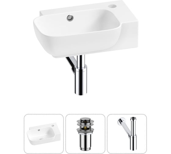 Изображение товара Комплект Wellsee 3 в 1 Lavinia Boho Bathroom Sink накладная/подвесная раковина 40x24 см 20216361R