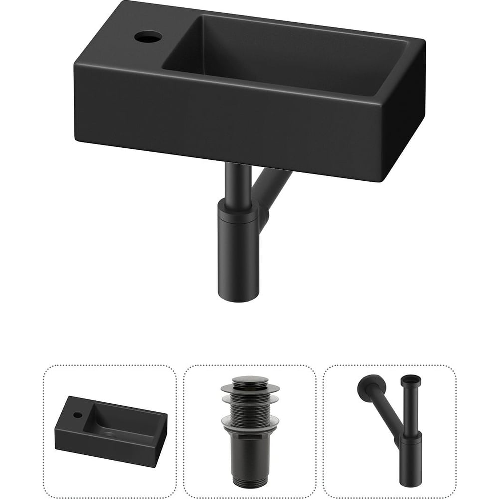 Изображение товара Комплект раковина Wellsee 3 в 1 Lavinia Boho водоотталкивающая белая