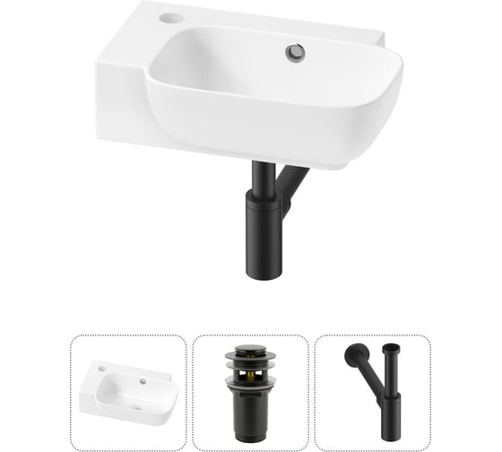 Изображение товара Комплект Wellsee 3 в 1 Lavinia Boho Bathroom Sink накладная/подвесная раковина 40x24 см 20216390R