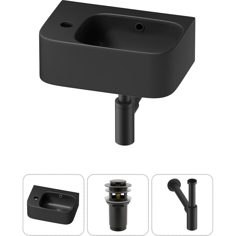 Комплект Wellsee 3 в 1 Lavinia Boho Bathroom Sink накладная/подвесная раковина 37x25 см 20216545R