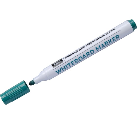 Изображение товара Маркер для белых досок OfficeSpace (упаковка 12 штук), зеленый, пулевидный, 2,5мм WBM_9491