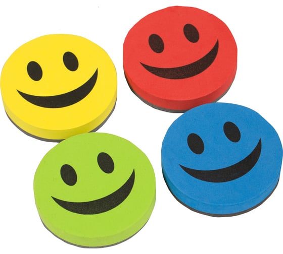Изображение товара Губка-стиратель для досок OfficeSpace Смайл 90 мм, материал EVA, ассорти 261124