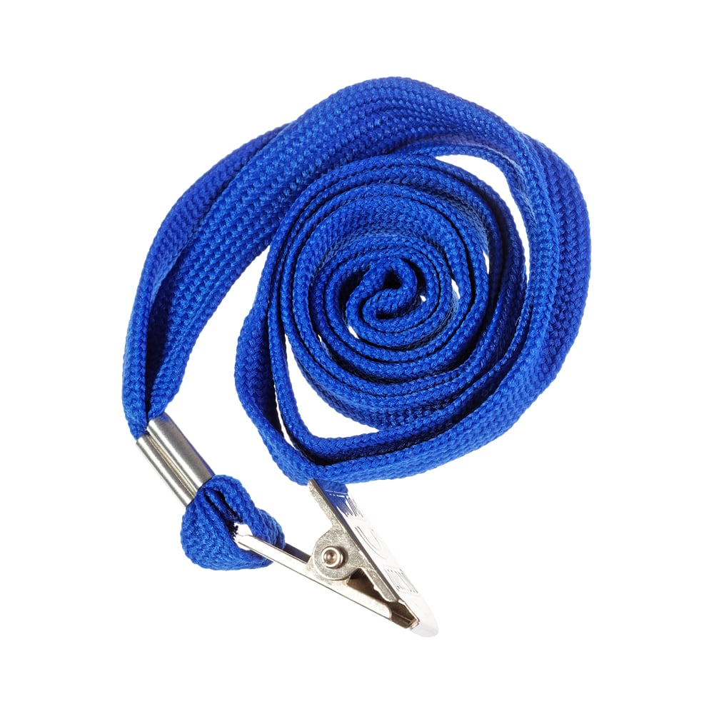 Изображение товара Шнурок для бейджей OfficeSpace 45 см с металлическим клипсом синий