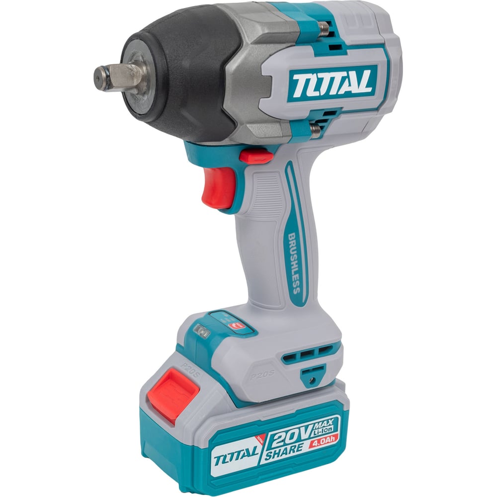 Изображение товара Профессиональный аккумуляторный ударный гайковерт TOTAL 1/2" 850Нм TIWLI2085