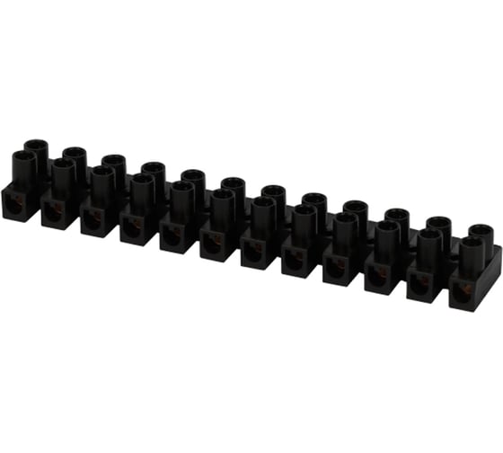 Изображение товара Зажим винтовой ЭРА NO225512 изолированный ЗВИнг 10А, 1.5-10 мм2, 12 пар, черный, упаковка 10 шт. Б0068015