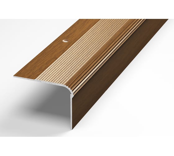 Изображение товара Порог угловой алюминиевый декоративный (54х41,8 мм, 1,8 м, Орех) ЛУКА УТ000002628