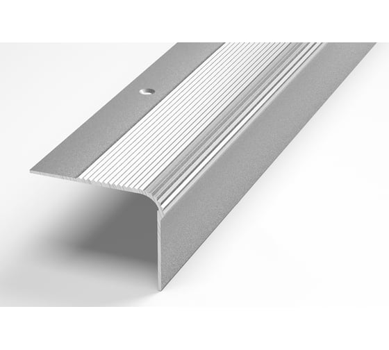 Изображение товара Порог угловой алюминиевый (54х41,8 мм, 1,8 м, порошковое покрытие, Серебро) ЛУКА 00000003328