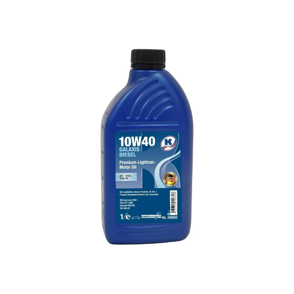 Изображение товара Масло моторное KUTTENKEULER Galaxis Diesel 10W40 полусинтетическое 1л
