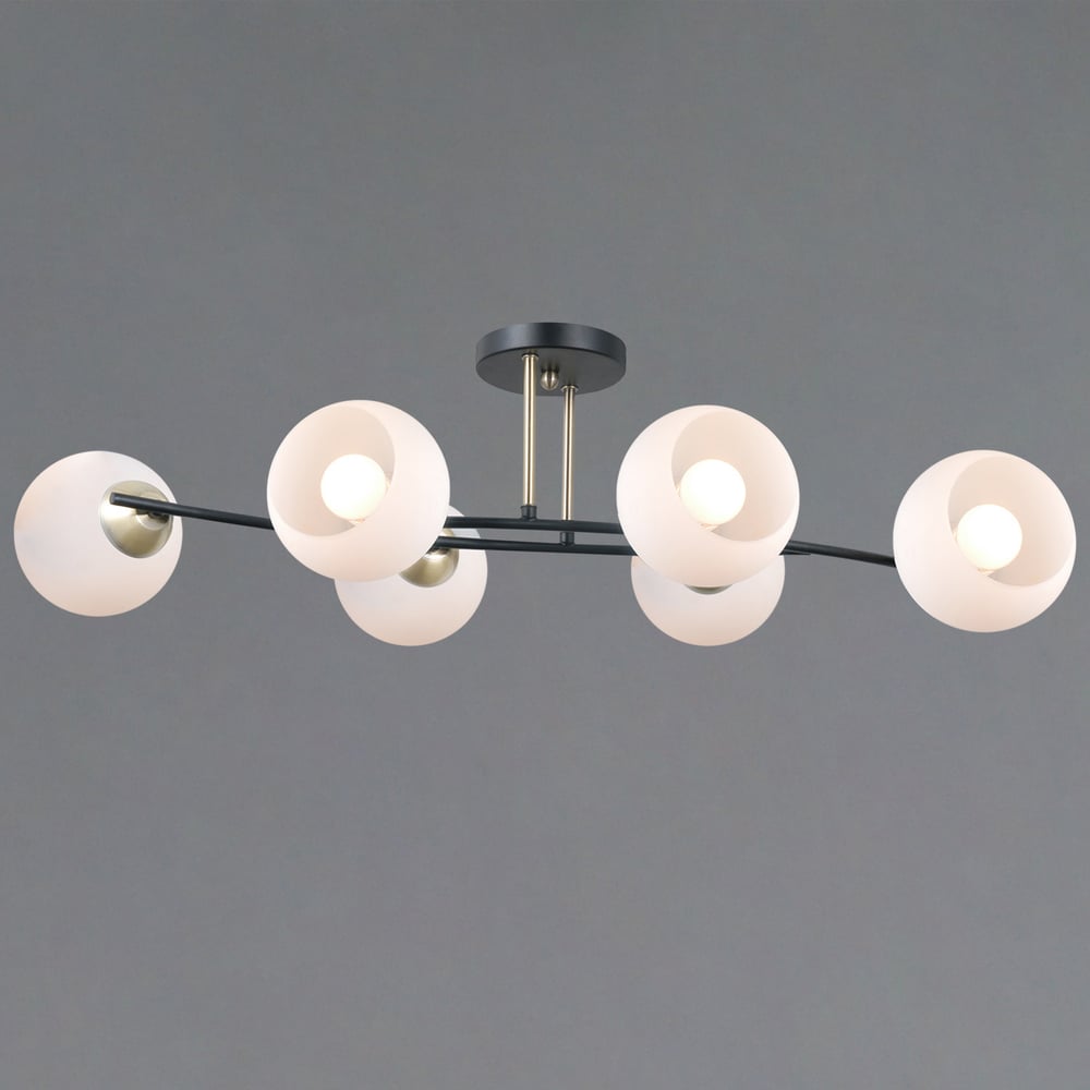 Изображение товара Потолочная люстра ILLUMICO IL0798-6CSQ-25 BK AB TRENTO