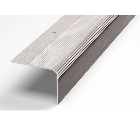 Изображение товара Порог угловой алюминиевый декоративный (54х41,8 мм, 1,8 м, Ясень белый) ЛУКА УТ000027287