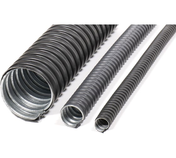 Изображение товара ГОФРОМАТИК Металлорукав в ПВХ-изоляции Р3-ЦПнг 38, 20м/упаковка, zeta44220
