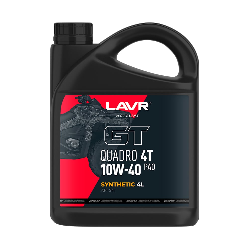 Изображение товара Моторное масло LAVR MOTO GT Quadro 4Т 10W-40 4л