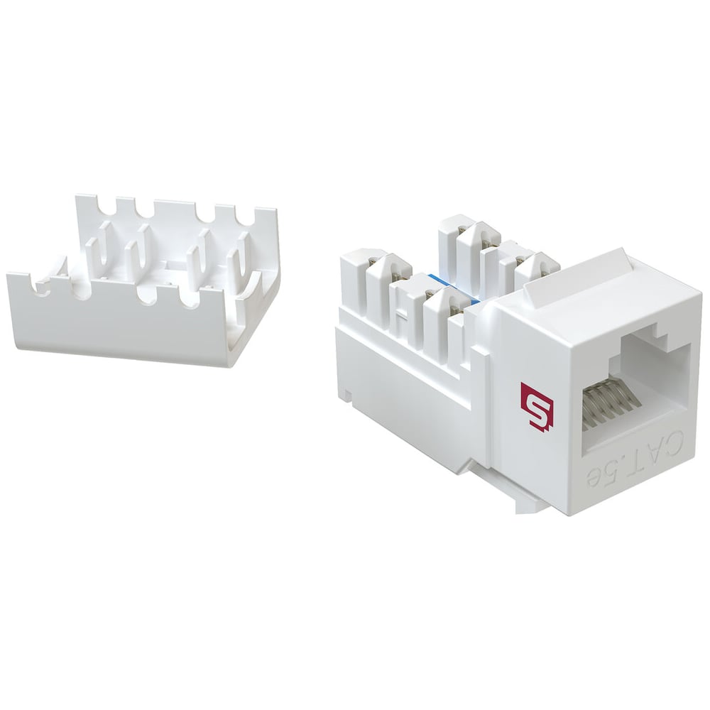Изображение товара Вставка Keystone RJ-45 категория 5е IP20 белая 4 пары 5шт