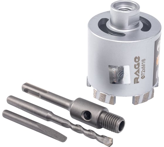 Изображение товара Коронка алмазная по бетону RAGE 72 мм с верхним пылеотводом Long-Life 559552