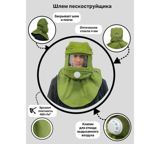 Изображение товара Шлем пескоструйщика КСМ РШП-01